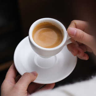 咖啡杯子简约咖啡店出品杯80ml咖啡杯碟意式浓缩espresso陶瓷杯