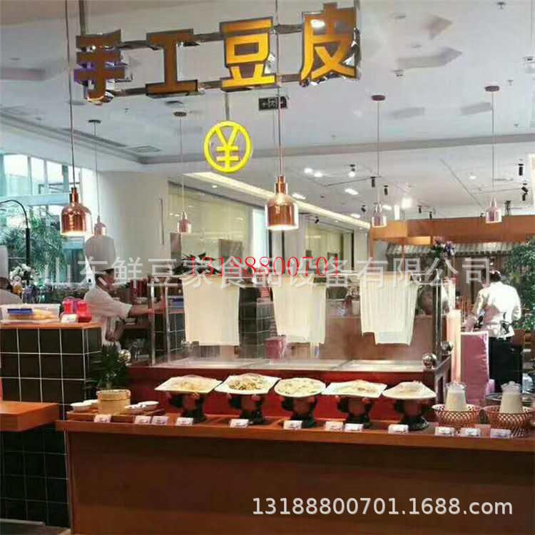 安徽饭店油皮机 小本创业手工豆皮机 商用六盒四盒油皮机腐竹厂家