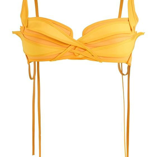 迪梵路（Devanro）比基尼显白姜黄色沙滩性感钢托泳衣