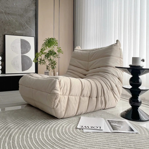 懒人沙发网红togo毛毛虫沙发绒布单人落地躺椅客厅椅子北欧ins风