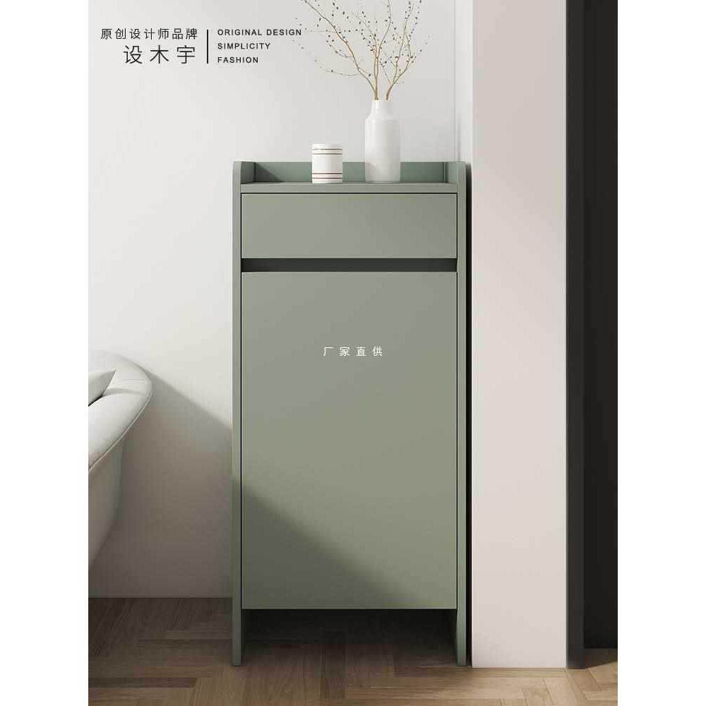 实木进门超窄鞋柜家用门口柜子小尺寸迷你小型入户单门玄关柜门外