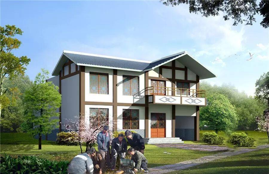 博众轻钢别墅昆明集成别墅乡村四合院别墅设计 自建改建房施工