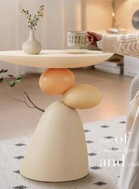 fLE石来运转客厅落地摆件奶油风沙发旁边几茶几高级感家居收纳装