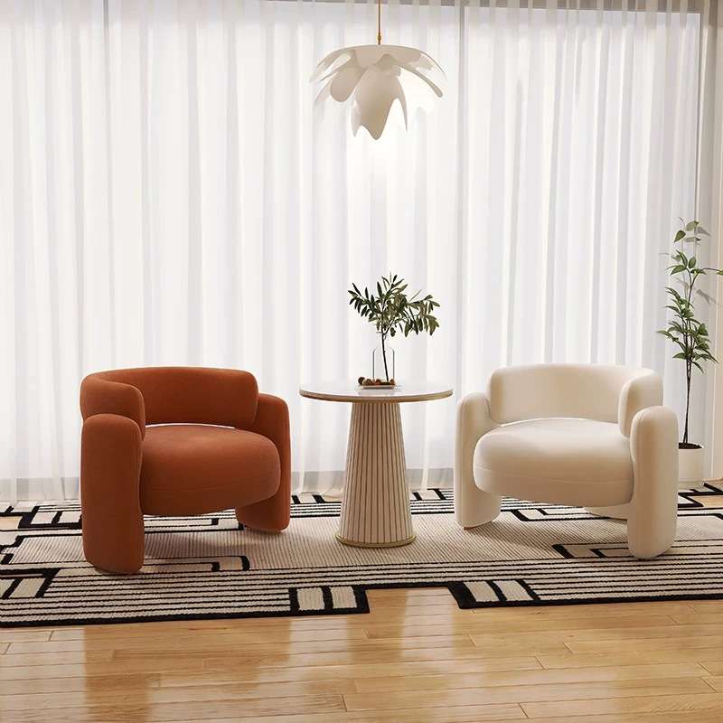 酒店商用沙发椅子洽谈桌椅组合接待会客区圆形餐桌椅休闲单人沙发