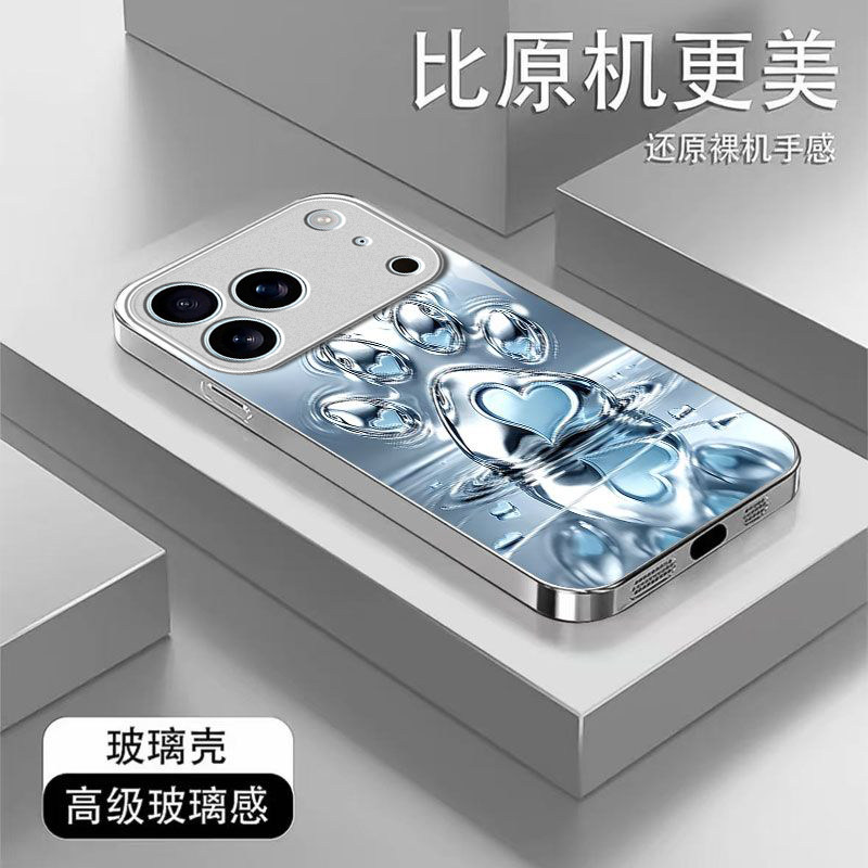 金属猫爪适用苹果17promax手机壳iPhone16/15pro新款14女13mini全包xsmax防摔xr12pro硬壳11玻璃ip6s/7/8plus