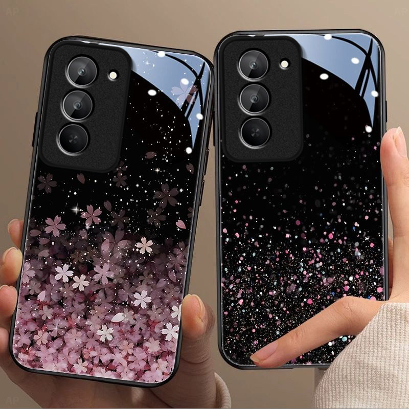 满屏樱花适用红米Note15R手机壳红米Note14/13/12pro+新款12/11r玻璃note10/9高级5g防摔11se硬壳turbo3/4Pro