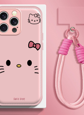 猫猫表情适用苹果17promax手机壳iPhone16e/15pro新款14plus女ip13pro全包防摔12气垫壳11高级小众马年带挂绳