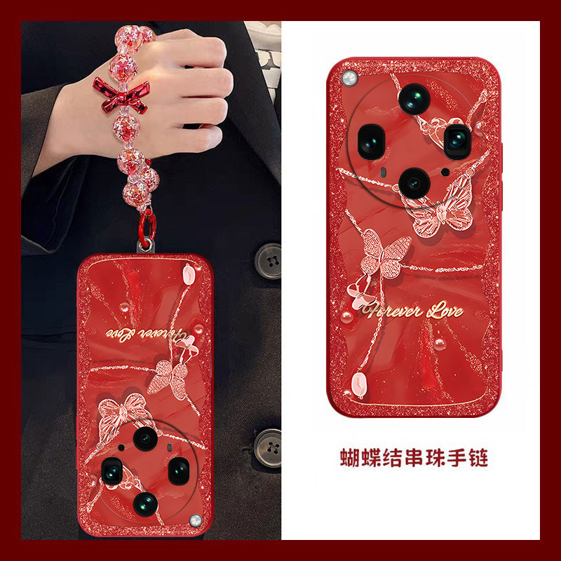 爱心蝴蝶适用OPPOFindX8Ultra手机壳oppofindx8s+新款高级oppofindx7pro全包防摔x5pro天玑版x6pro软壳x3pro