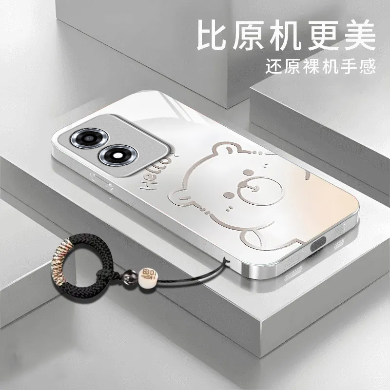 渐变水豚适用OPPOA2X手机壳新款PJS110防摔镜头全包男女挂绳液态玻璃硬壳保护套高级感时尚个性小众情侣网红