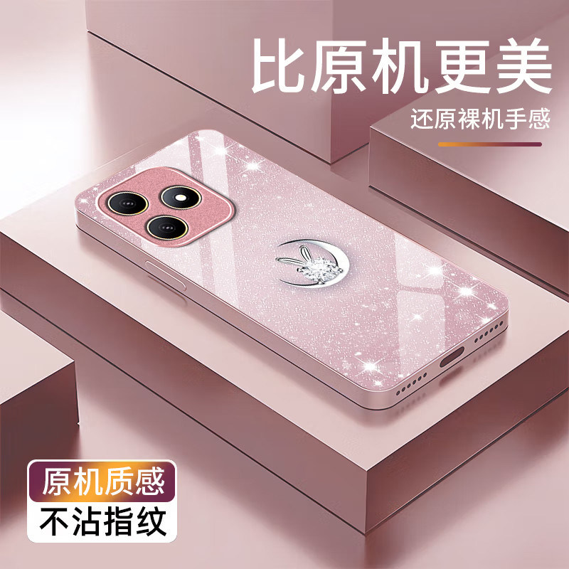 闪钻月兔适用华为WIKOHi畅享80s手机壳畅享70/60pro新款智选 hinova12se/11se玻璃nova10/9鼎桥p50/m40/n8pro