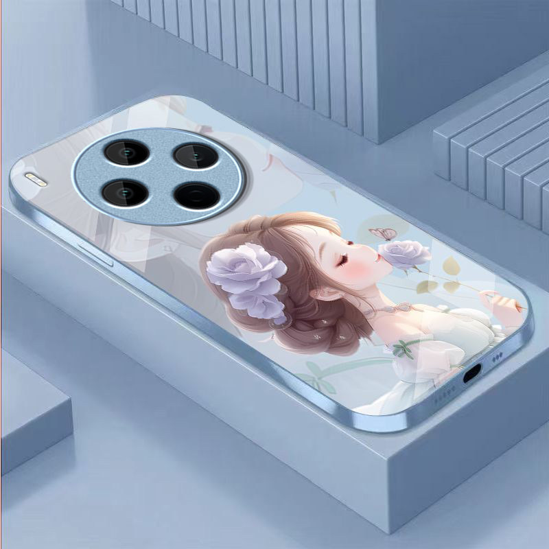 玫瑰女孩适用vivoY500Pro手机壳y300/y200/y100i新款y97玻璃y93/y76/y74/y52/y51sy78/y77t套y50y37mpro+5gGT