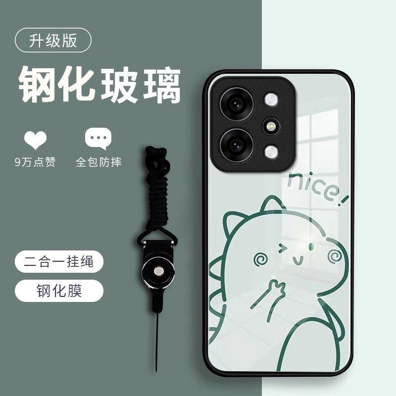 恐龙小熊适用OPPOReno15Pro手机壳opporeno14/1高级12/11新款10/9/8Pro+玻璃7/4seoppo5k硬壳3/6Pro5g防摔2z