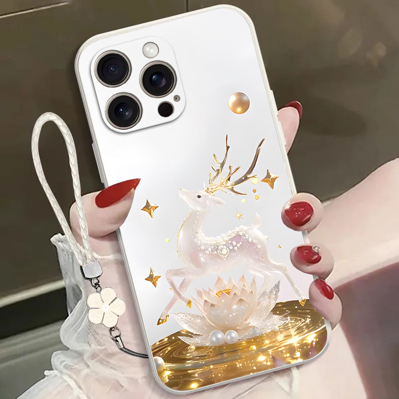 福鹿双至适用苹果17promax手机壳iPhone16/15pro新款14女13mini全包xsmax防摔xr12pro软壳11高级ip6s/7/8plus