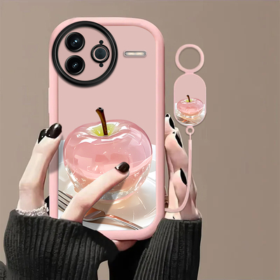 水晶苹果适用红米K80至尊版手机壳红米k70/k60/k50pro新款k40s高级k30iRedmi红米14r/13r/12r防摔红米14c/13c