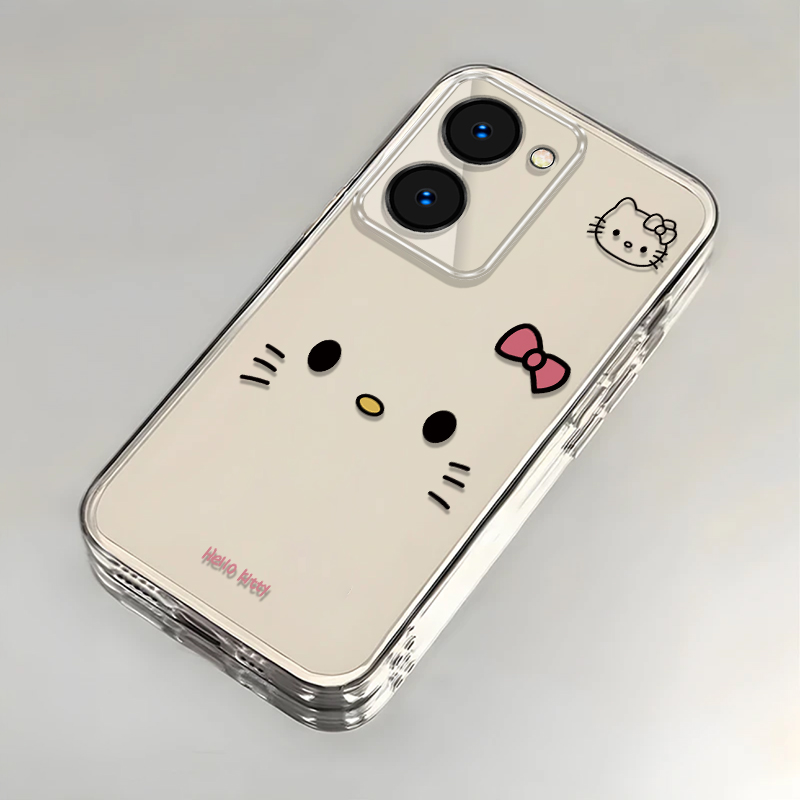 可爱kt猫适用vivoY100i手机壳新款V2279A防摔镜头全包男女挂绳创意透明保护套高级感时尚潮外壳网红小众情侣