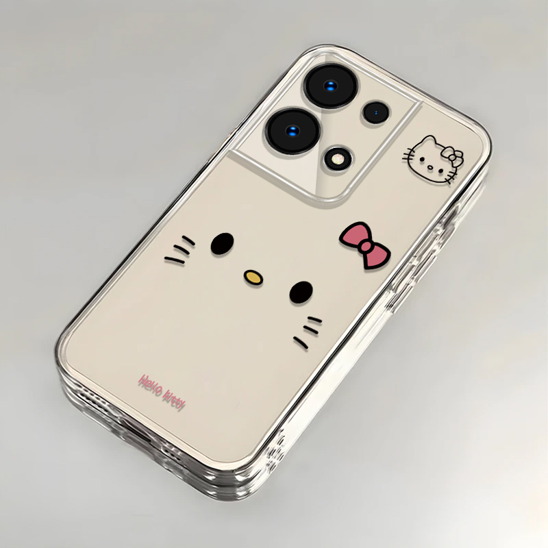 可爱kt猫适用OPPOReno9Pro+手机壳新款PGW110防摔镜头全包男女挂绳创意透明软壳保护套高级时尚个性小众情侣