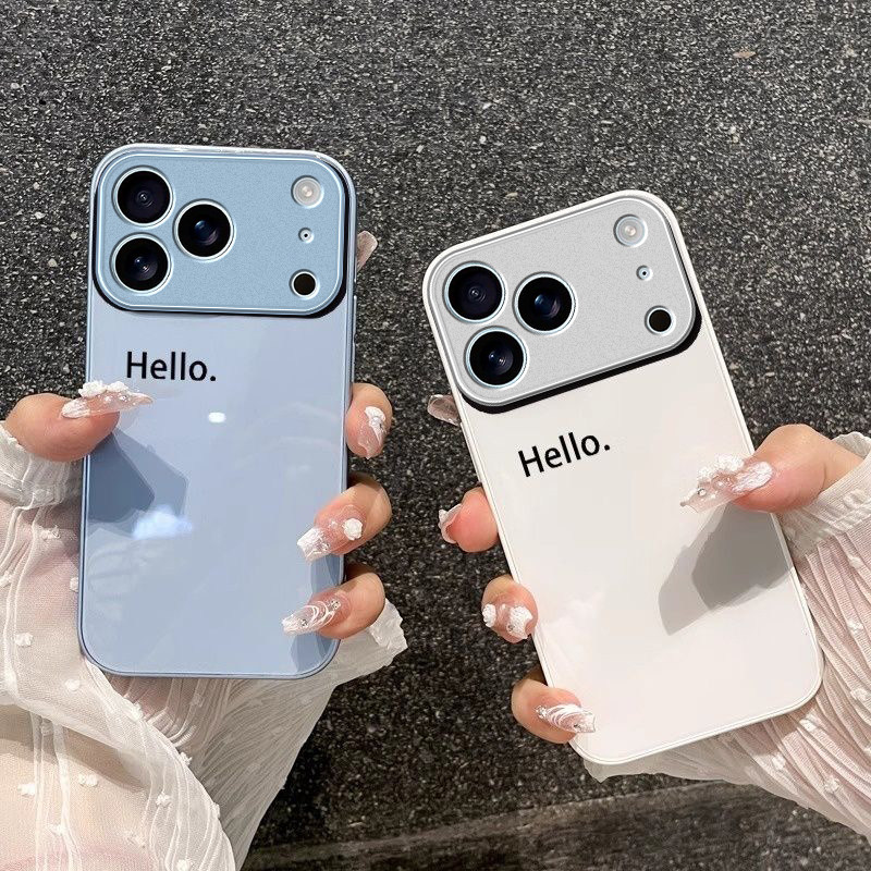 笑脸你好适用苹果17promax手机壳iPhone16/15pro新款14女13mini全包xsmax防摔xr12pro硬壳11玻璃ip6s/7/8plus