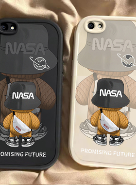 背影潮熊vivox9手机壳x9s男女新款硅胶软壳x9plus全包镜头防摔套卡通