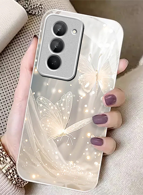 适用红米Note15Pro手机壳梦幻蝴蝶新款RedmiNote15R玻璃时尚15pro全包防摔保护套Redmi小米15ultra高级感硬壳