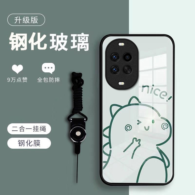 恐龙小熊适用华为nova15Ultra手机壳nova14pro/nova12ultra硬13/10pro新款nova9/8se玻璃nova7/6/4防摔nov5i