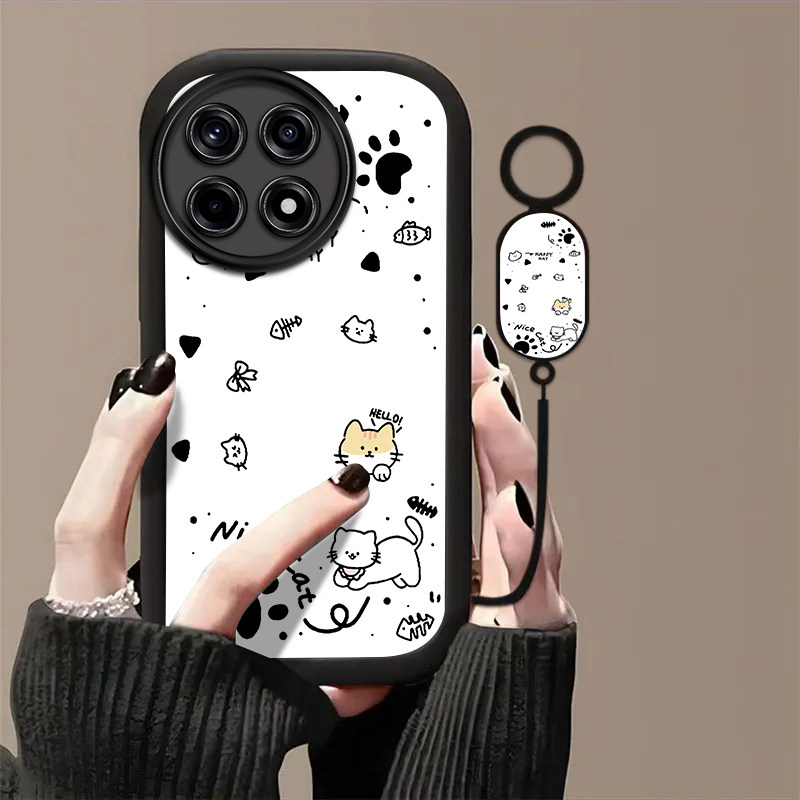 适用一加Ace竞速版手机壳一加ace5pro至尊新款一加ace3v/2v高级一加13t/12/11r女10/9pro防摔8t软壳小猫鱼骨