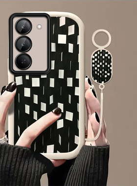 抽象方块适用红米Note15R手机壳红米Note14/13/12pro+新款12/11r高级note10/9全包5g防摔11se软壳turbo3/4Pro