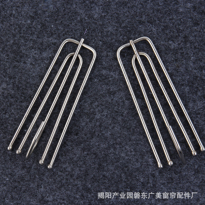 厂家供应加厚不锈钢挂钩 优质四爪挂钩窗帘配件 布带辅料门窗挂钩