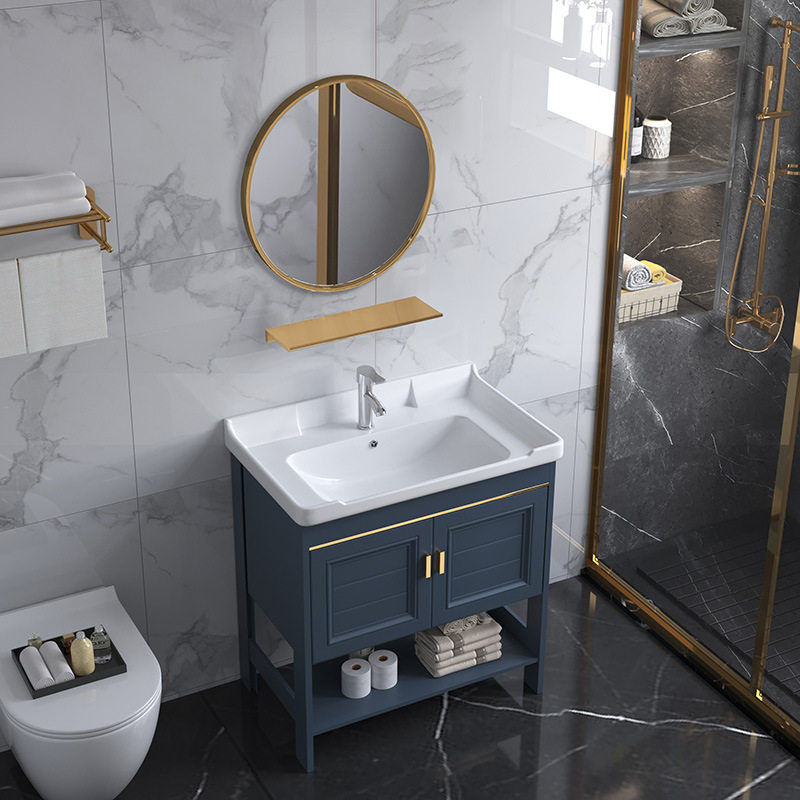 工厂直销落地浴室柜组合防水防潮洗手台阳台洗漱台小户型浴室柜