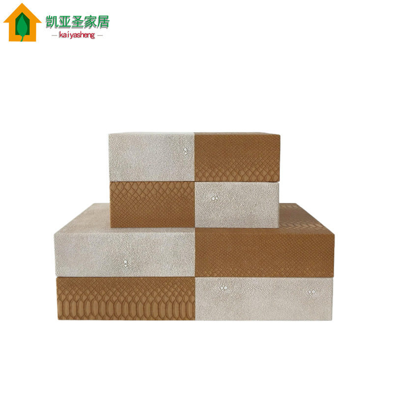 现代简约样板房装饰盒衣帽间梳妆台装饰摆件首饰盒套装现代简约