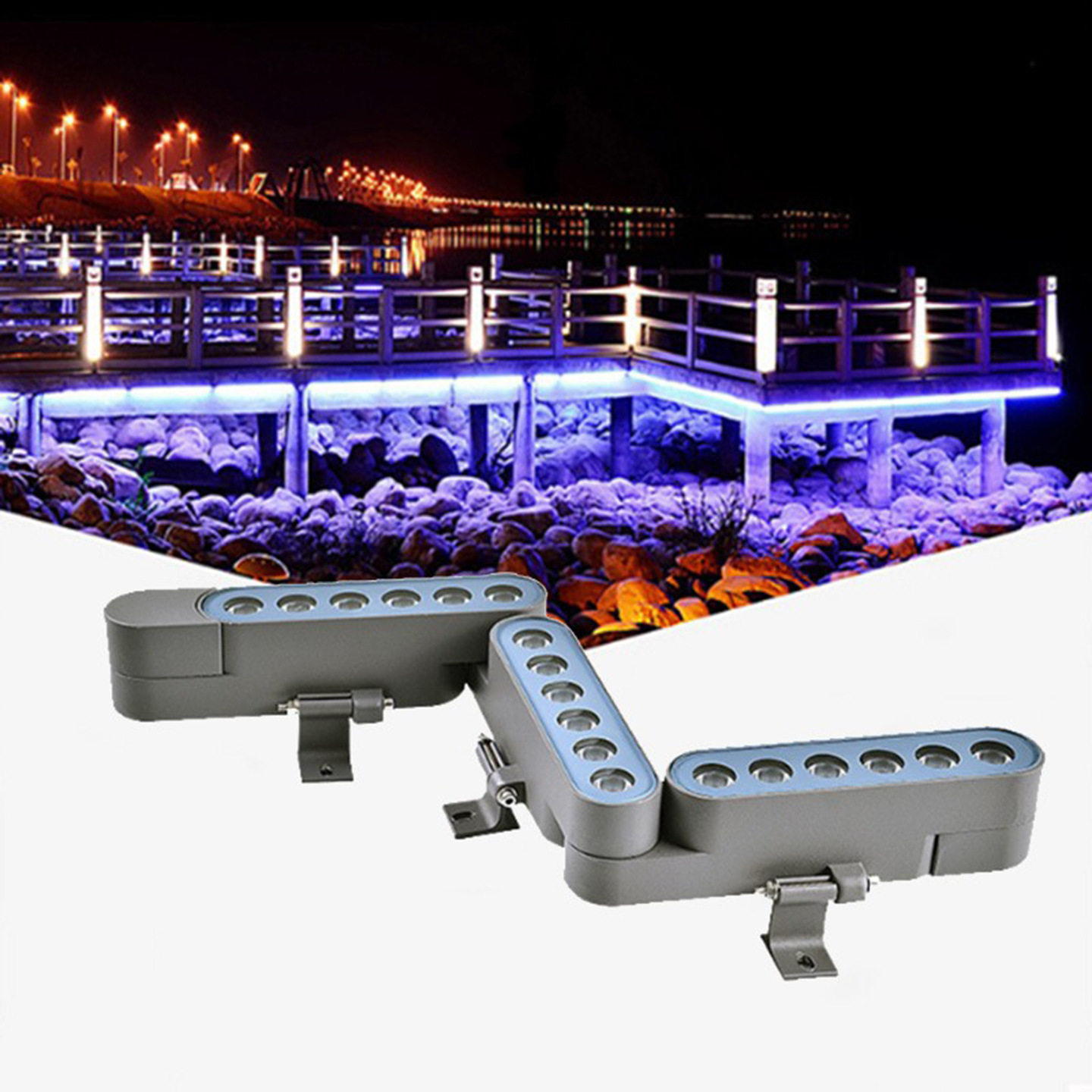 LED链条洗墙灯无限延长折叠抱树灯模组小射灯6W拼接蛇形灯户外灯