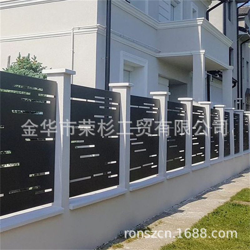户外别墅院门农村花园栅栏铁门铁艺大门庭院门新中式阳台护栏