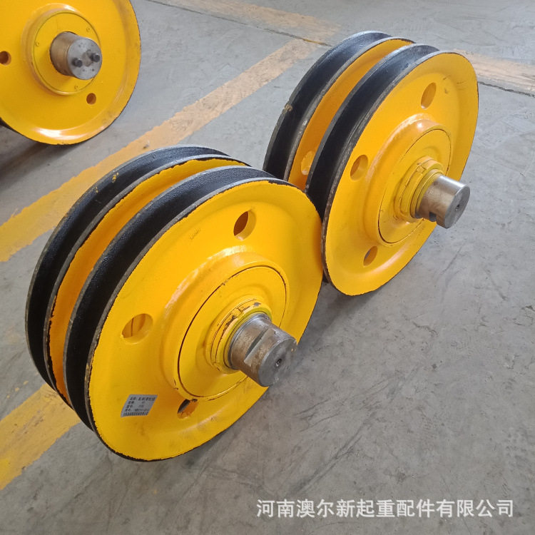 厂家供应 起重机升降滑轮组 耐磨港机滑轮组 钢丝绳导向滑轮片
