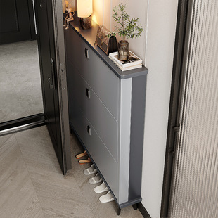 超薄翻斗鞋柜家用门口外楼道入户门外走廊靠墙室内新薄款小窄鞋架