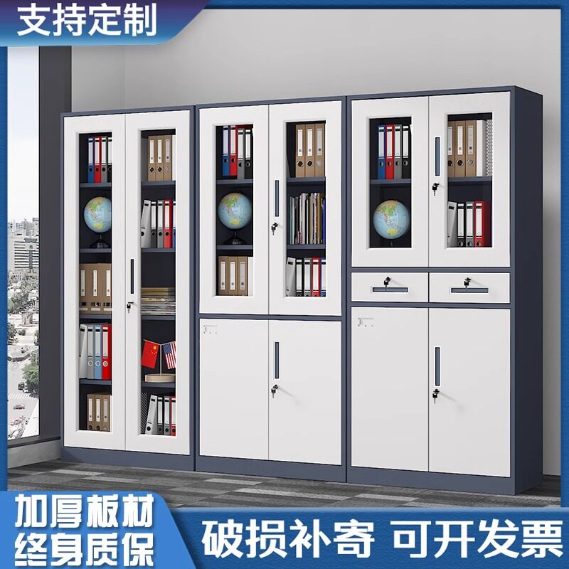钢制文件柜财务凭证档案柜带锁储物柜资料柜办公室文件柜收纳矮柜