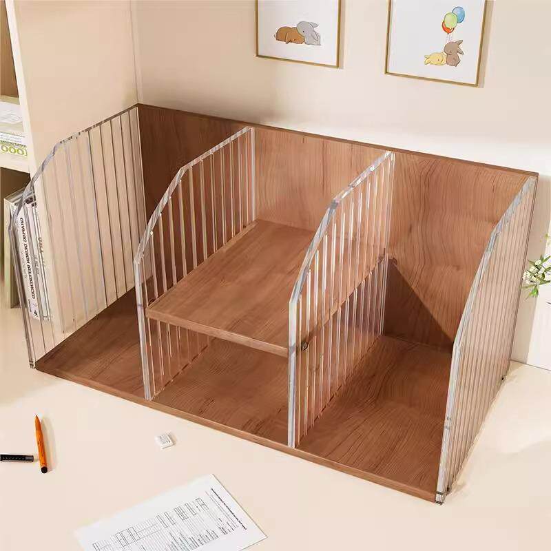 书架桌面置物架办公室简易书桌收纳多层架子儿童桌上小型书柜家用