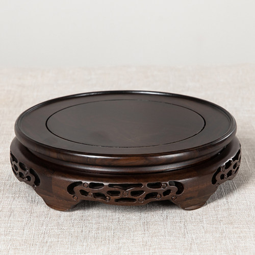 聚铭尊黑檀木花瓶花盆底座