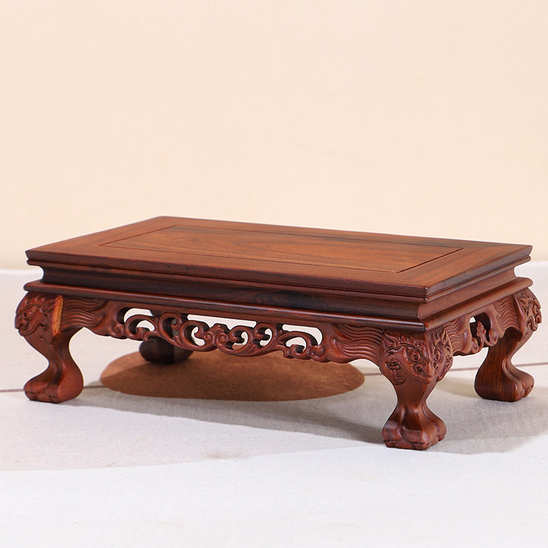 红木工艺品黑檀木摆件方形底座实木花瓶石头花盆景佛像茶壶木托架,家居饰品,木雕,淘宝优惠券,粉丝福利购,淘宝优惠卷