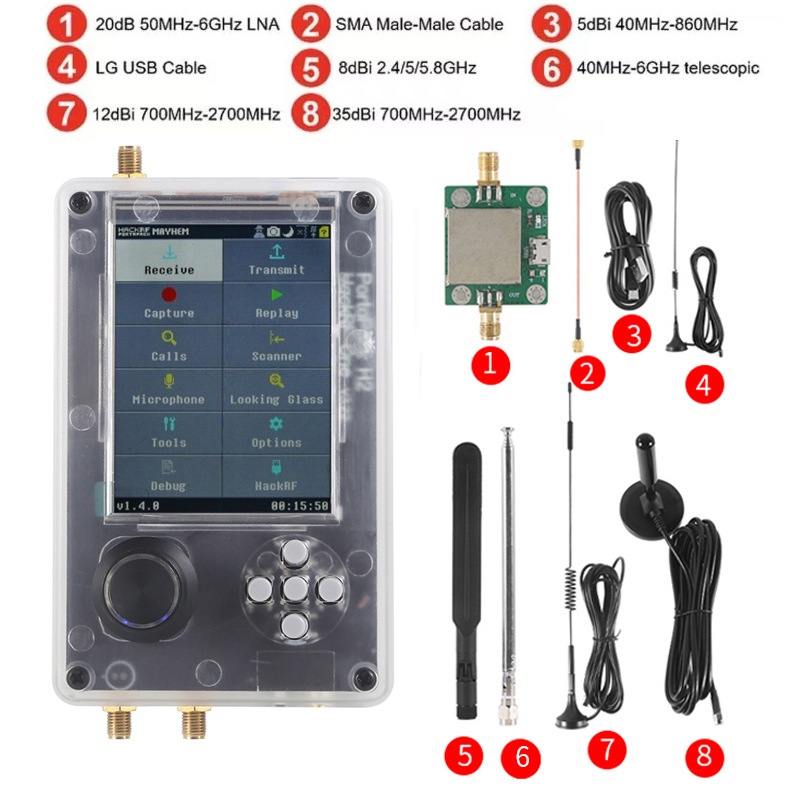 hackrf one+3.2 Inch portapack H2 10套价格8500