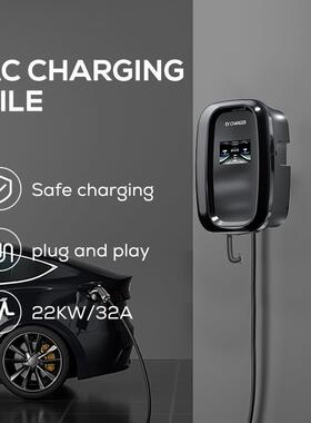 欧标IEC62196英规壁挂式充电桩单相三相32A7kw11kw22kw可带立柱