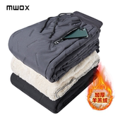 棉裤 男加厚加肥大码 羊羔绒休闲裤 mwox冬季 外穿保暖宽松直筒裤 防风