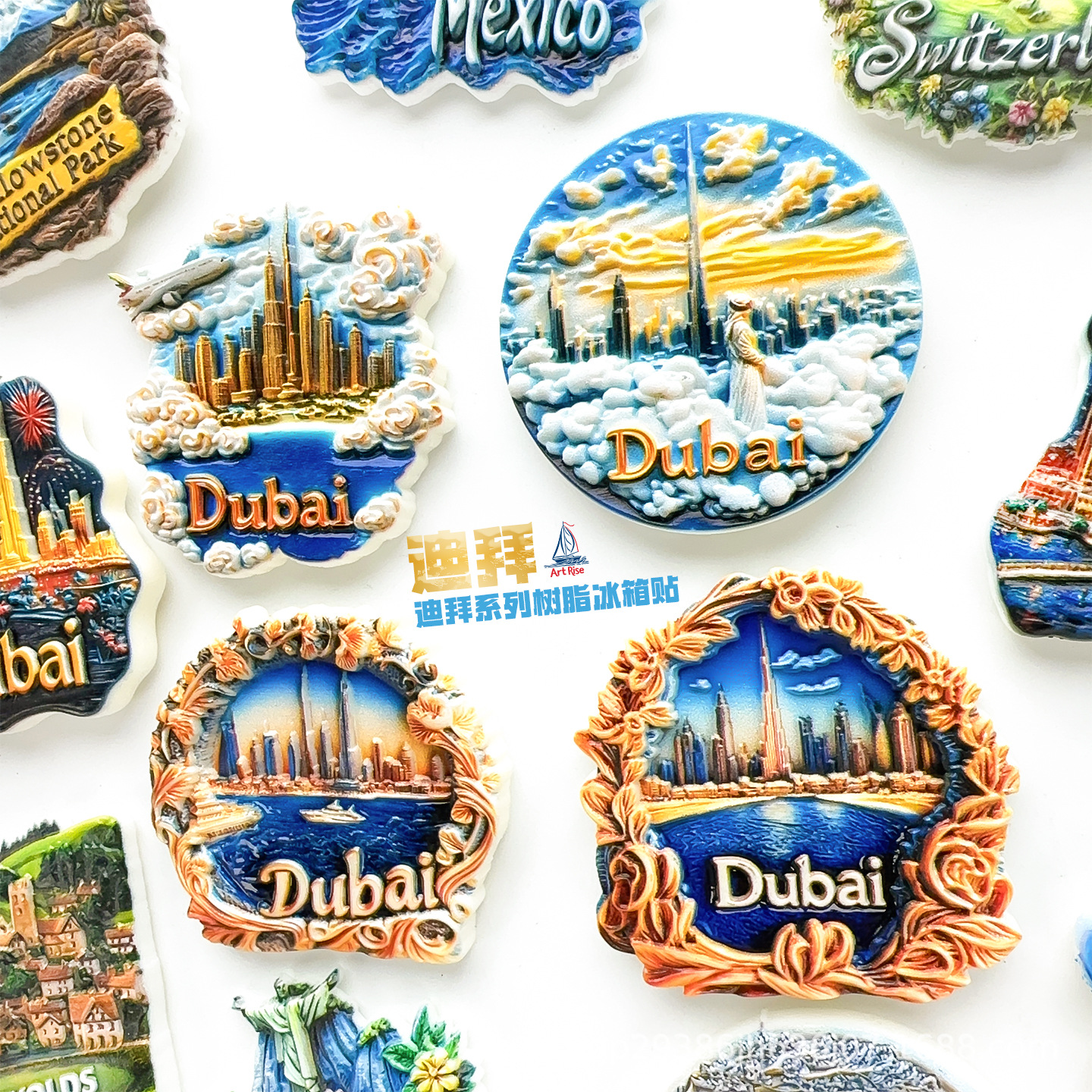 迪拜冰箱贴哈利法塔旅游纪念品礼物伴手礼高级感家居装饰磁性贴