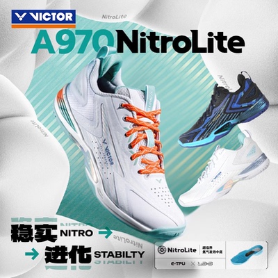 正品威克多VICTOR胜利羽毛球鞋A970NL氮气发泡科技全面型超轻羽鞋