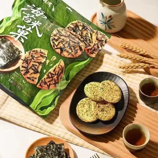 金语海苔米果388g网红海苔酥脆饼干休闲追剧酥脆分享充饥小零食