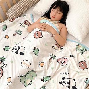 宝宝冰丝盖毯婴儿被子夏季 薄款 儿童夏凉被空调被巾幼儿园午睡毯子