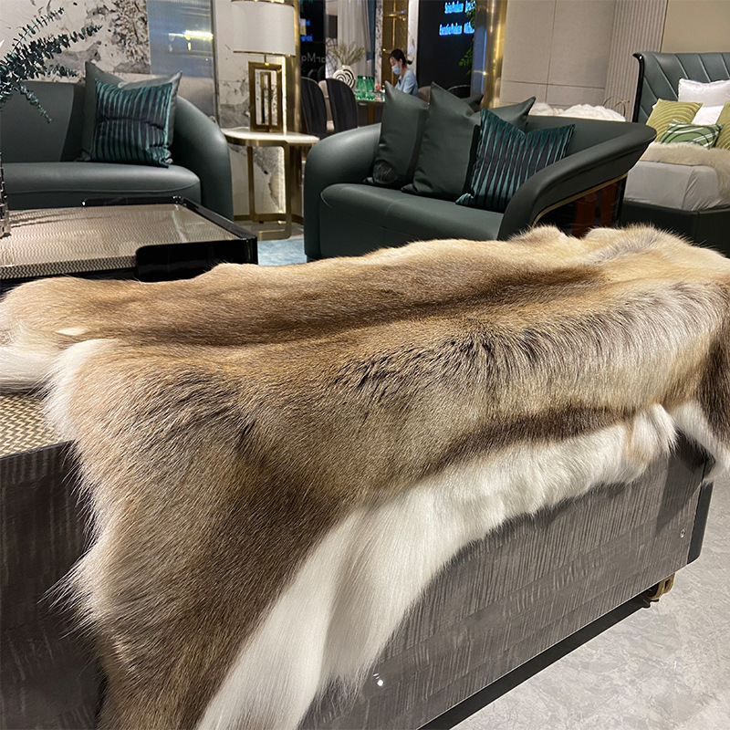 直供芬兰整张驯鹿皮皮草挂毯客厅沙发卧室飘窗毯床前
