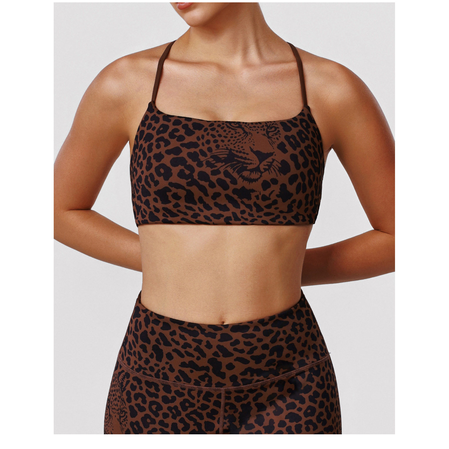 新款豹纹细带美背瑜伽文胸聚拢高弹力运动内衣健身背心带胸垫,运动/瑜伽/健身/球迷用品,瑜伽内衣,淘宝优惠券,粉丝福利购,淘宝优惠卷