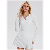 薄款 网球服跑步健身瑜伽长袖 速干短裙 女新款 欧美运动套装