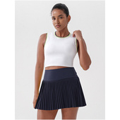 欧式 透气羽毛球高尔夫短裙女 百褶裙瑜伽高腰防走光网球服套装