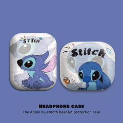 IJIJ ins日系史迪仔airpods pro2保护套适用苹果三代蓝牙耳机套airpods4/2代可爱磨砂情侣款c口硅胶软壳卡通3