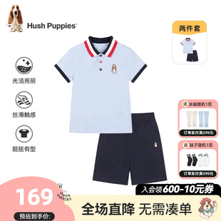 男童套装 新款 暇步士童装 夏季 小童休闲透气polo衫 儿童宽松运动短裤